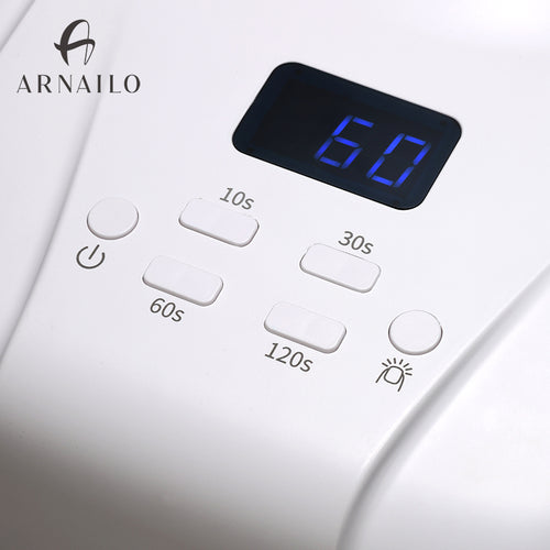 72W UV LED Nail Lamp | Dual-Zone Fast Curing | Salon & Home