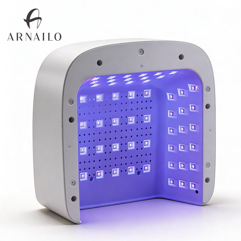 72W UV LED Nail Lamp | Dual-Zone Fast Curing | Salon & Home