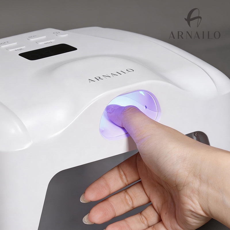 72W UV LED Nail Lamp | Dual-Zone Fast Curing | Salon & Home