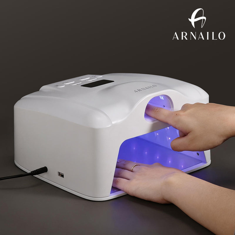 72W UV LED Nail Lamp | Dual-Zone Fast Curing | Salon & Home