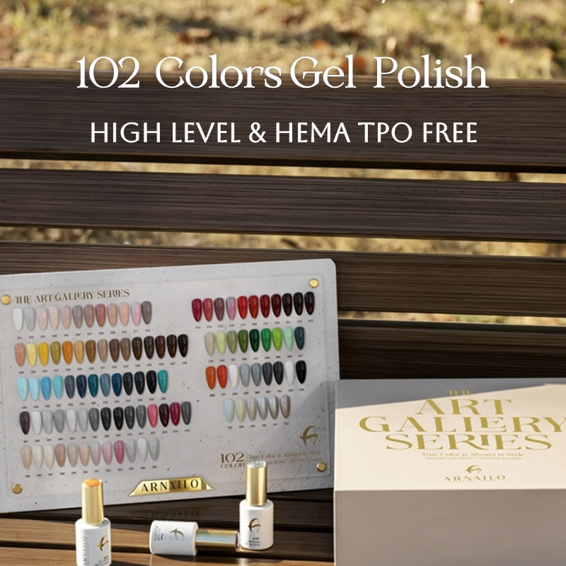 ARNAILO HEMA & TPO Free 102 Color Solid Jelly Gel Polish Kit