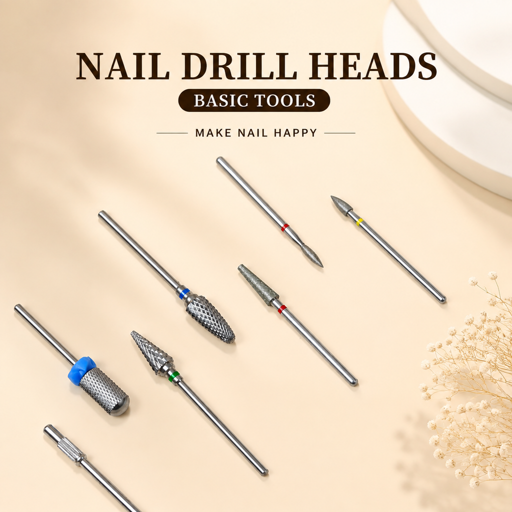 ARNAILO 3/32 Tungsten Carbide Nail Drill Bits Set 7pcs High Efficiency E‑file Bits